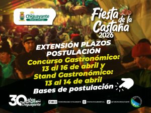 Extensión plazos postulación Fiesta de la Castaña